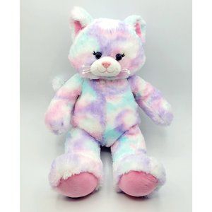 Build a Bear Workshop Pastel Swirl Kitty Cat Plush Stuffed Animal Tie-Dye